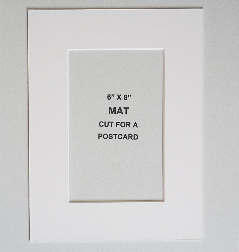 Postcard Mat 6x8 Inch White Frame Cut For A 3 5 X Or Print