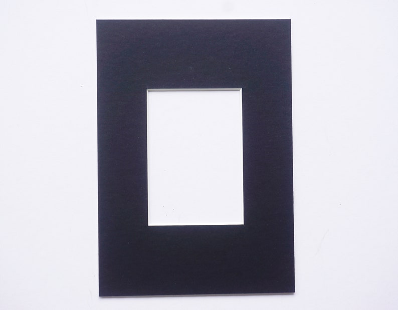 ACEO mat 5 x 7 frame Size Black Gray Cream White White with Black Core Mat for ATC Frame Matting Matte image 2