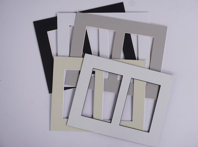 8x10 Double Postcard Mat: Two Openings for 3.5x5.5" Print bild 1