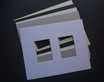 8"x10" Double ACEO Mat with Two Openings, Each Cut for a 2.5"x3.5" Print