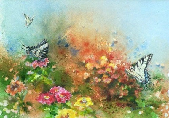Erfly Painting Limited Edition Print Garden Hong Kong Erfly Painting Limited Edition, Flower Garden Painting Images Free