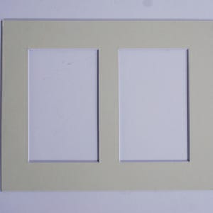 8x10 Double Postcard Mat: Two Openings for 3.5x5.5" Print cream
