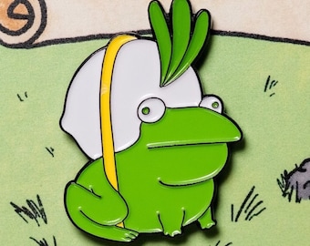 Onion Frog Enamel Pin