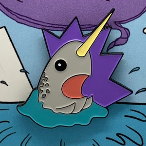 Shouting Narwhal Enamel Pin