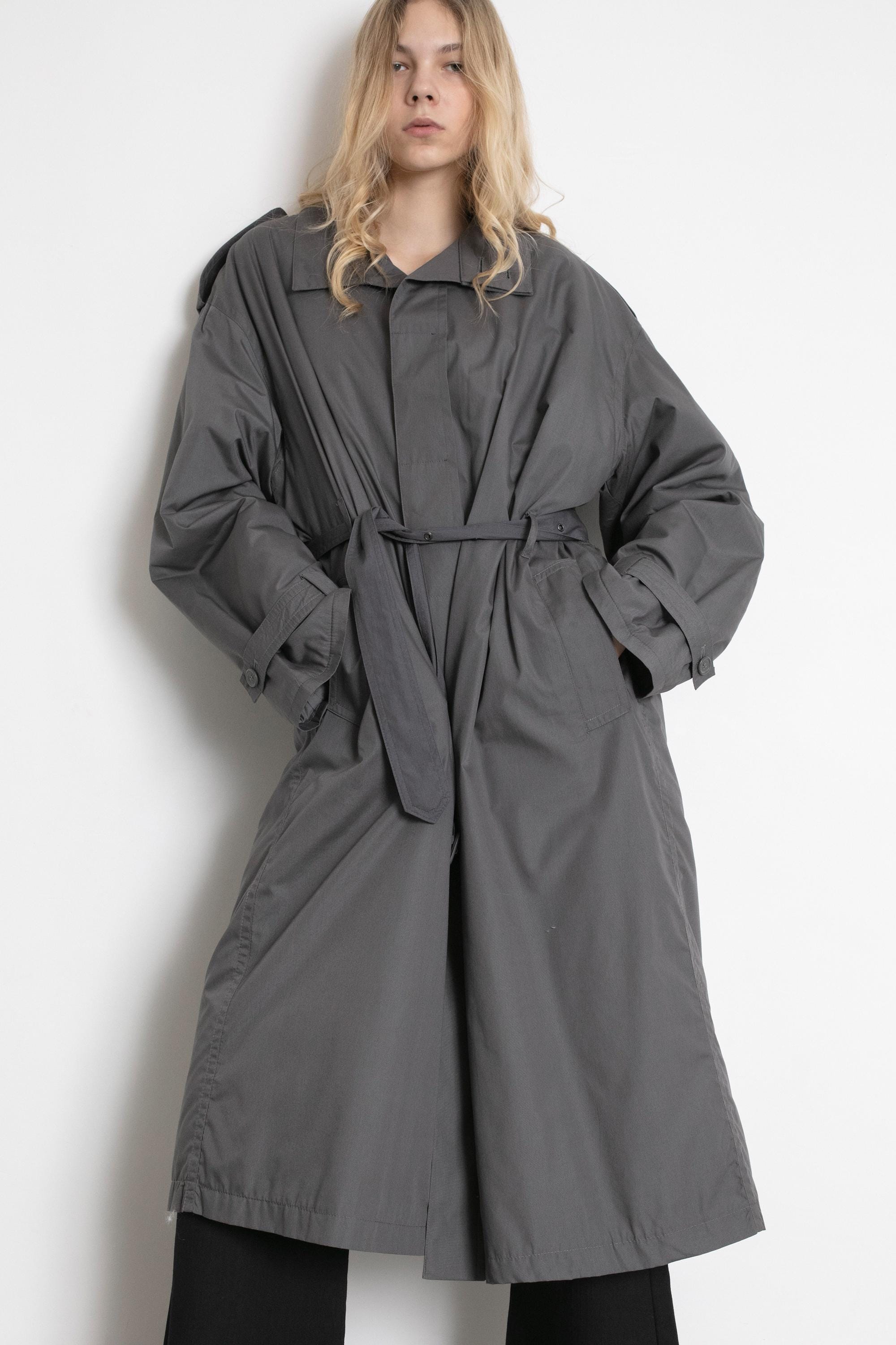 Vintage Trench Coat Grey Spring Jacket Long Overcoat - Etsy