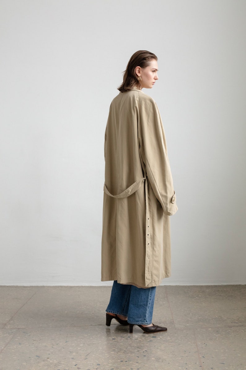 Vintage Trench Coat Beige Spring Jacket Long Overcoat - Etsy Canada