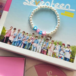 SEVENTEEN 'Love & Letter' Rosenquarz und Serenity inspiriertes Mitgliedsarmband