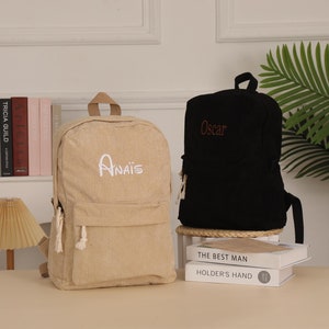 Personalized Kids Canvas Backpack, Embroidered Toddler Backpack, Custom Backpack, Kids School Bag, Monogram Toddler Backpacks, Kid gifts