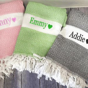 Personalized Turkish beach towel, Bachelorette Wedding Custom Gifts, Custom Gift Towel, 40&#39;&#39;x70&#39;&#39;, Bachelorette Party Favor, Wholesale Towel