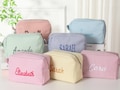 Monogrammed Toiletry Bag, make up bag, bridesmaid gifts, Custom Travel Makeup Bag, Large Capacity Storage Bag, Bridesmaid Makeup Bag