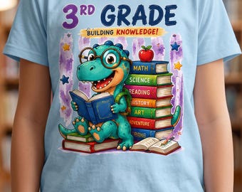 4th Grade Dinosaur PNG, Space Explorer Dinosaur PNG, Fourth Grade Shirt Design, Astronomy Sublimation, Back to School PNG