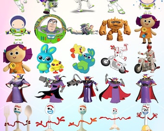 Toy Story SVG PNG Bundle, Woody SVG, Buzz Lightyear Clipart, Disney Pixar Svg, Sheriff Woody Png, Toy Story Birthday Party Decorations