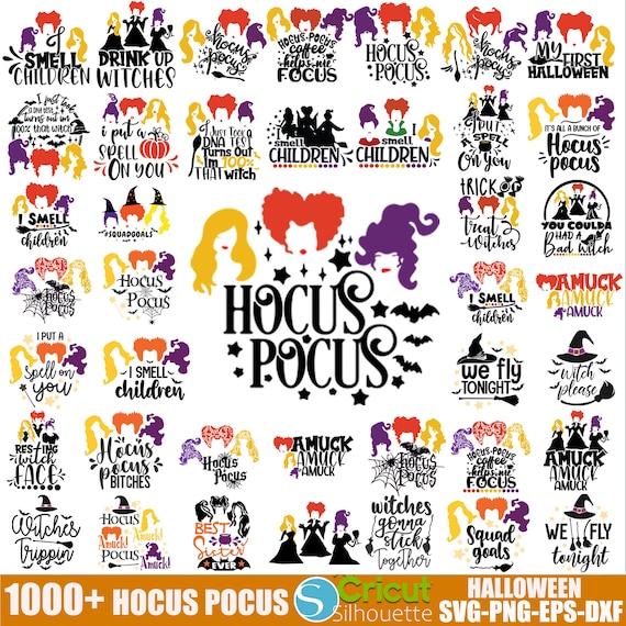 Halloween SVG PNG Bundle, Sanderson Sisters Svg, Trick or Treat, Witch and Horror Movie Svg, Halloween Witch Png, Sanderson Witches Clipart