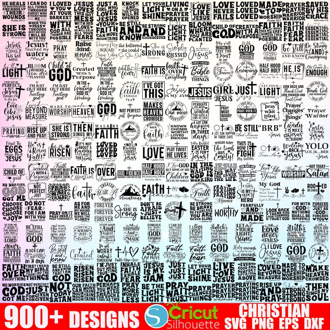 Christian SVG Pack, Inspirational Bible Verses, Holy Bible, Religious Svg, God Svg, Jesus