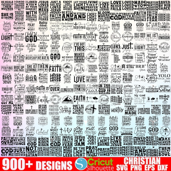 Christian SVG Pack, Inspirational Bible Verses, Holy Bible, Religious Svg, God Svg, Jesus Svg, Faith svg, Christian SVG - PNG T-shirt Design