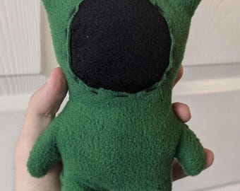 Handgemaakte fleece alien knuffel
