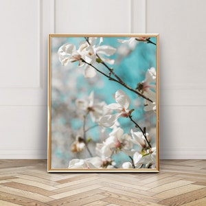 White Magnolia Photo - Digital Download - Instant Download - Printable Photography - Flower Photo - Dreamy Floral