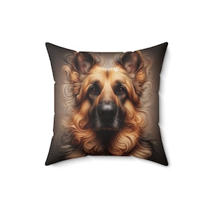 Ragnar German Shepherd Pillow, Decorative Pillow, German Shepherd Cushion, Spun Polyester Sofa Pillow, Dog Themed Pillow, Dog Lover Pillow