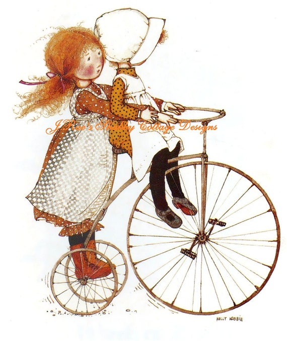 Liefste Holly Hobbie \u0026 vriend rijden een fiets weefsel | Etsy Nederland