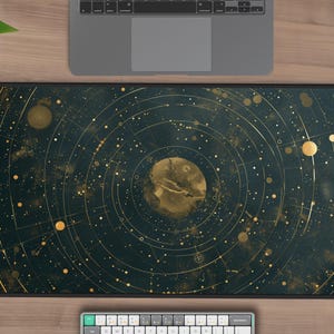 Tapis de bureau astrologie - grand tapis de souris, meilleur cadeau pour les joueurs, les amoureux de l'espace, les amateurs d'astro