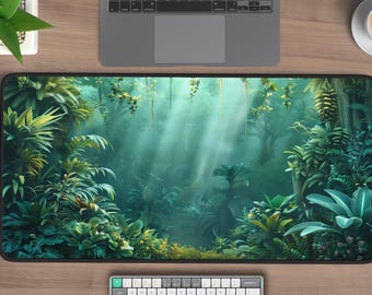 Dschungel Schreibtischunterlage, Großes Tropisches Mousepad, Schreibtischunterlage, Botanische Blatt Dschungel Schreibtischunterlage, Geschenk für Gamer Naturliebhaber