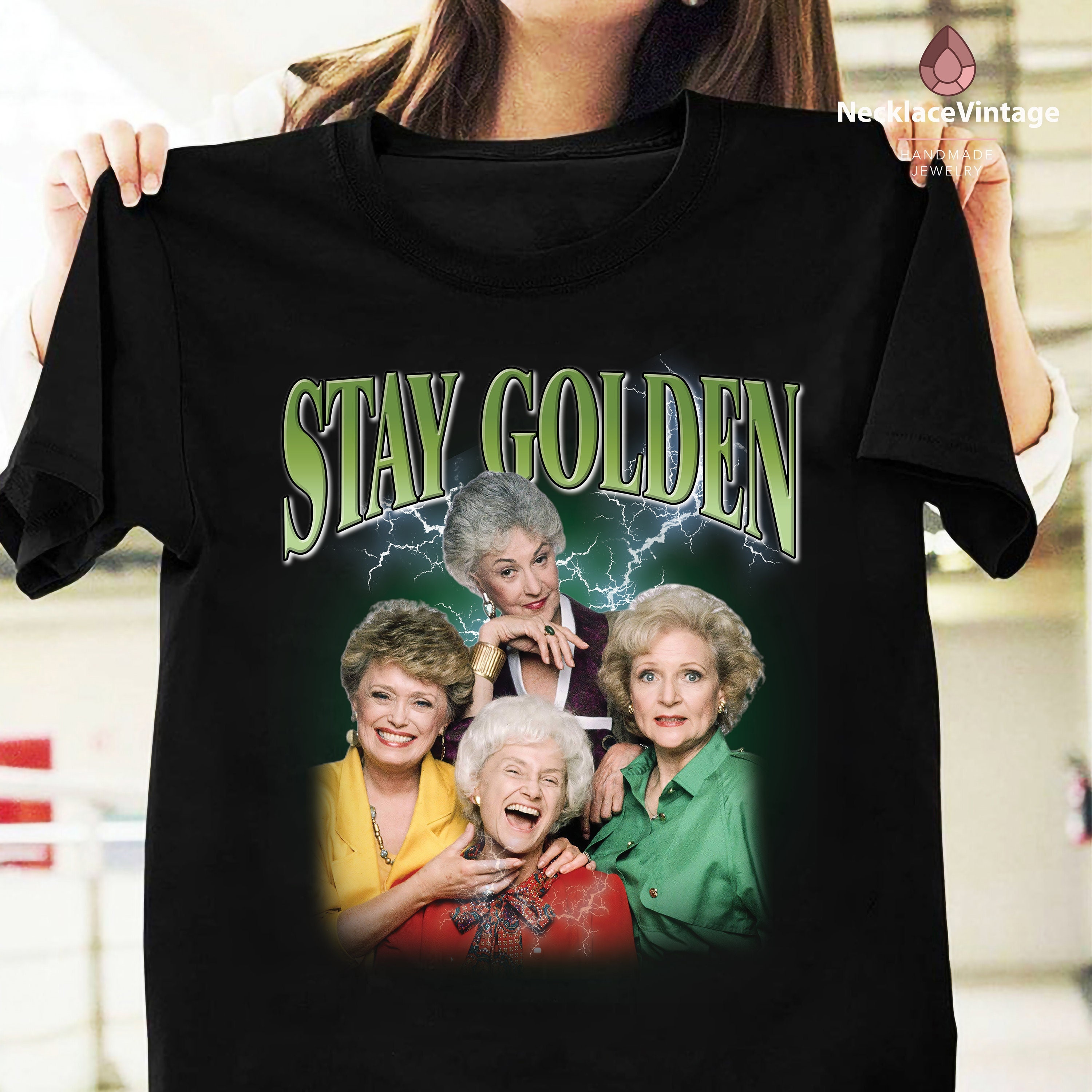 Stay Golden Homage Vintage T-Shirt, Stay Golden Shirt, The Golden Girls Movie Shirt, TV Series Shirt, 90s Movie Shirt, Golden Girls Shirt