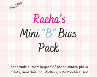 Stray Kids RACHA / Bias Racha / MINI "B"  / Bias Pack / Handmade Custom Phone Charm / Keychain / Kpop Goodie Bag / LoveStayTreasures