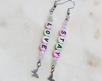 Kpop Love Stay Dangle Earrings / Kpop Concert Accessories / LoveStayTreasures