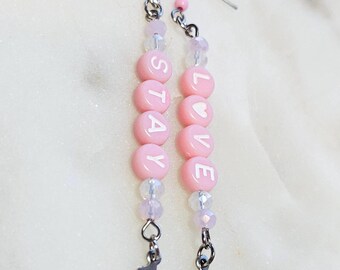Kpop Love Stay Dangle Earrings / Kpop Concert Accessories / LoveStayTreasures