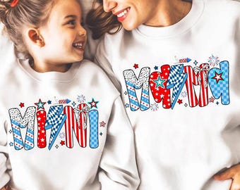 Preppy America Mama Mini Png, 4th of July Png, Retro Memorial Day PNG, Girly USA Png, Independence Day png, Patriotic png, Mother's Day Gift