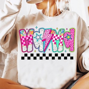 Preppy Pink Mama Checkered Png, Mama Floral Png, Leopard Png, Pink Mama Floral, Dalmatian Dots, Lighting Bolt, Mothers Day Png, Retro Mama