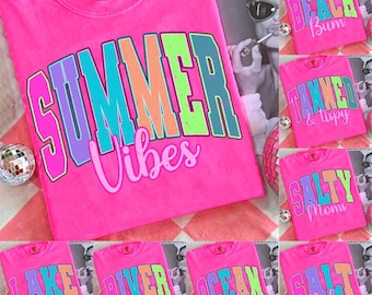 Summer Bundle Png, Beach Life Bundle PNG, Colorful Summer PNG, Neon Trendy Summer Shirt Design, Distressed Beach PNG, Lake Pool River Png