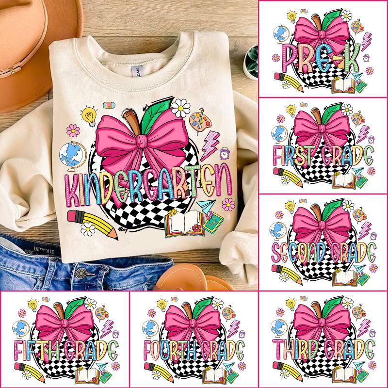 Retro Back to School Bundle, Kindergarten, First Day Of School, School Png, Retro PNG, First/Second/Third Grade Design, School Bundle Png