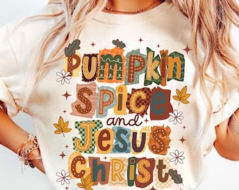 Calabaza con especias y Jesucristo PNG, Acción de gracias cristiana PNG, Acción de gracias PNG, Patchwork de otoño PNG, Patchwork de fe PNG, Agradecido PNG
