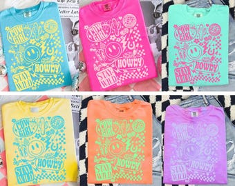 Neon Western Cowgirl Collage Bundle PNG, Howdy Western Png, Trendy Western Png, Stay Wild Cowgirl Png, Howdy Png,Cowgirl Sublimation Design