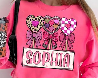 Girly Valentine Custom Name Png Design, Valentine Kid Toddler Name Png, Custom Valentine Png, Valentine Bow, Valentine Sublimation Download
