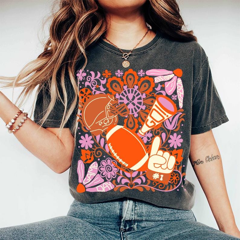 Touchdown Season Hand Draw Png, Retro Football Png, Football Mom Png ...