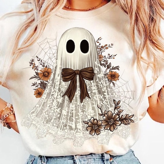 Halloween Lace Ghost Png, Spooky Coquette Png, Girly Ghost Lacey Ghost Png, Spooky Season Png, Ghost Floral Halloween Mama, Sublimation