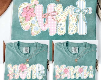 Paquete floral preppy para mamá y tía Nene (en formato PNG), diseño floral Grandmillennial (en formato PNG), lazo coqueto, diseño floral para mamá (en formato PNG), nombre de mamá con hijos (en formato PNG), diseño de mamá a rayas (en formato PNG)