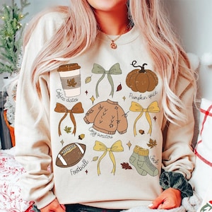 Fall Coquette PNG, Sweater Weather PNG, Autumn Girly Png, Fall Sublimation, Cozy Season Png, First Day Of Fall, Book Lovers, Pumpkin Spice