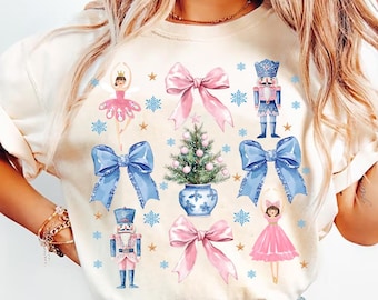 Coquette Nutcracker Christmas PNG, Preppy Christmas Png, Holiday Vibes Png, Nutcracker Png, Christmas Tree, Pink Christmas Png, Sublimation