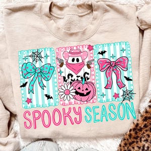 Preppy Western Ghost Halloween Pumpkin png, Country Fall Png, Spooky png, Howdy Fall Western Png, Cowhide, Turquoise, Cowgirl Png