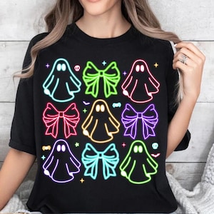 Coquette Halloween Neon Png, Halloween Ghost Neon png, Halloween Mama Png, Spooky Season Png, Social Club Png, Girly Coquette Bow Png