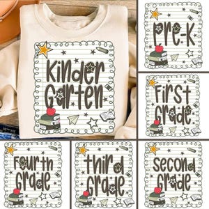 First/Second/Third Grade Boy Back To school Bundle png, Camo Checkered, Stars, Preppy Kids, Kindergarten Retro School, 1st day of
