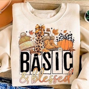Retro Fall Basics Png, Retro Fall Pumpkin Bow Png, Fall Coquette Bow PNG, Basic and Blessed Png, Autumn Girly Png, Girl Autumn Sublimation