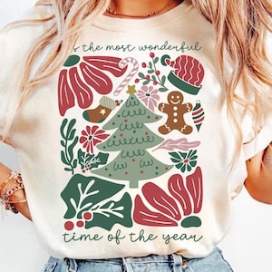 Boho Christmas Floral Png, Merry Christmas Tree Hand Drawn Png, Boho Christmas Sublimation, Coquette Christmas Png, Girly Christmas Tree Png