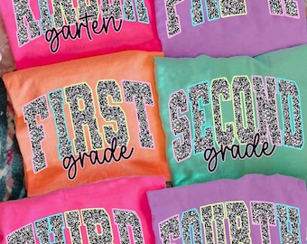 Paquete PNG de regreso a clases, coqueta, preescolar, 1.º, 2.º, 3.º y 4.º grado, con purpurina a cuadros, dibujado a mano, colorido