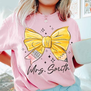 Back To School Coquette Png, Teacher Pencil Coquette Png, Hand Drawn Pencil Bow Png, First Day of School Png, Retro Teacher Png, School Png