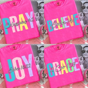 Bible Bundle Png, Grace Joy Pray Believe Design, Neon Jesus Png, Jesus Christian Sublimation, Distressed Bible Verse Design Download,
