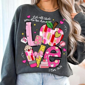 Love Valentine Teacher Png, Valentine Shirt Png, School Valentine Png, Teacher Png, Love Png, School Pencil Png, Valentine Gift for Teacher